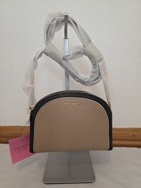 Kate Spade Morgan Colorblocked Double-Zip Dome Crossbody In Cafe Mocha